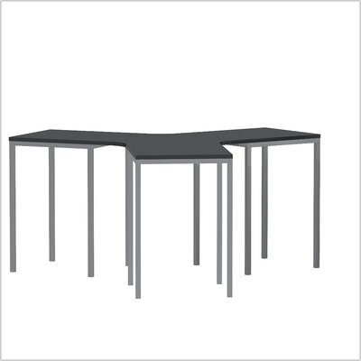 NewYork steel sitztisch ypsilon schwarz schraeg